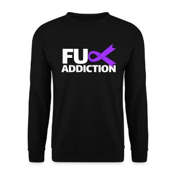 Fuck Addiction Sensibilisation à l’overdose - Sweat-shirt Unisexe - noir - Devant - Alina (178cm) & Michal (187cm)