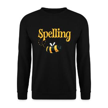 Spelling bee buzzed bee spelling contest - Unisex Sweatshirt - black - Front - Alina (178cm) & Michal (187cm)
