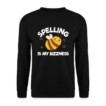 Spelling Is My Bizzness Writing Contest - Unisex Sweatshirt - black - Front - Alina (178cm) & Michal (187cm)