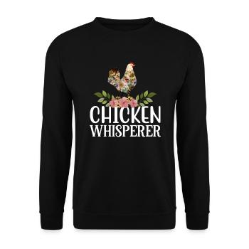 Chicken Whisperer Farmer Poulet Whisperere pour femmes - Sweat-shirt Unisexe - noir - Devant - Alina (178cm) & Michal (187cm)