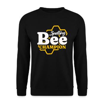 Spelling Bee Champion Spelling Contest - Unisex Sweatshirt - black - Front - Alina (178cm) & Michal (187cm)