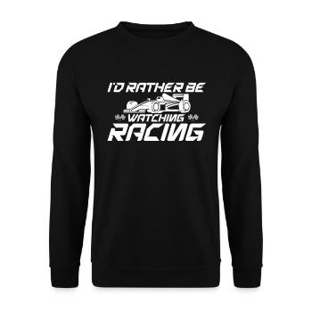 Je préfère voir la course de la formule de course - Sweat-shirt Unisexe - noir - Devant - Alina (178cm) & Michal (187cm)