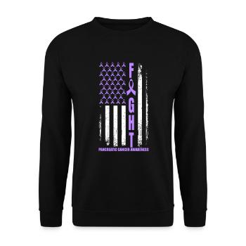 Lutte contre le cancer du pancréas USA Cancer du pancréas - Sweat-shirt Unisexe - noir - Devant - Alina (178cm) & Michal (187cm)