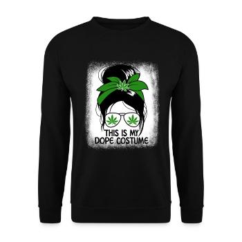 C’est mon costume Dop chignon désordonné dames marihua - Sweat-shirt Unisexe - noir - Devant - Alina (178cm) & Michal (187cm)