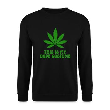 This is my dop costume weed that marijuana - Unisex Sweatshirt - black - Front - Alina (178cm) & Michal (187cm)