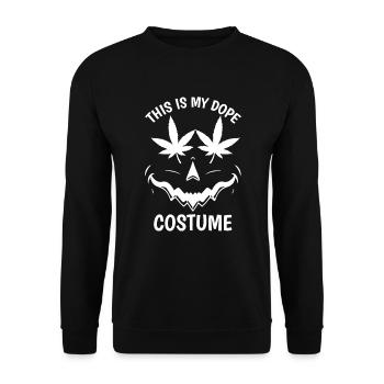 Dies ist mein Dop Kostüm Unkraut Halloween Marihu - Unisex Pullover - Schwarz - Vorne - Alina (178cm) & Michal (187cm)