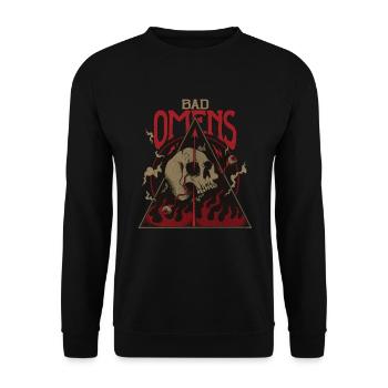 Bad Omens Schädel Grunge Goth Bad Omens Schädel - Unisex Pullover - Schwarz - Vorne - Alina (178cm) & Michal (187cm)