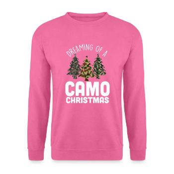 Ich träume von einer Camo -Weihnachts -TarnungHemd - Unisex Pullover - Pink - Vorne
