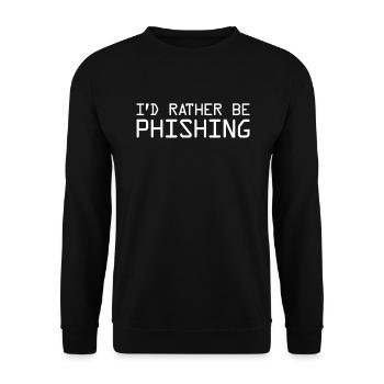 Cybersicherheit würde ich lieber Phishing Hacker s - Unisex Pullover - Schwarz - Vorne - Alina (178cm) & Michal (187cm)