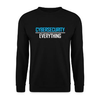 Cybersicherheit über alles lustige Cybersicherheit - Unisex Pullover - Schwarz - Vorne - Alina (178cm) & Michal (187cm)