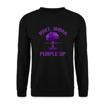 Igight imma lila up Military Kids Month Purple up - Unisex Pullover - Schwarz - Vorne - Alina (178cm) & Michal (187cm)