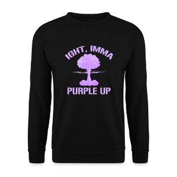 Igight imma lila up Military Kids Month Purple up - Unisex Pullover - Schwarz - Vorne - Alina (178cm) & Michal (187cm)