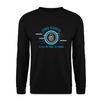 Cybersicherheit die wenigen stolz die Paranoiden - Unisex Pullover - Schwarz - Vorne - Alina (178cm) & Michal (187cm)
