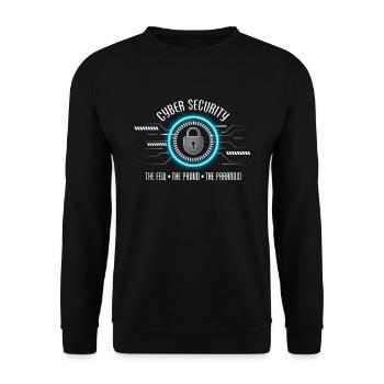 Cybersicherheit die wenigen stolz die Paranoiden - Unisex Pullover - Schwarz - Vorne - Alina (178cm) & Michal (187cm)