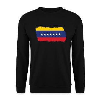 Venezuela Flagge stolze venezolanische Wurzeln Ven - Unisex Pullover - Schwarz - Vorne - Alina (178cm) & Michal (187cm)