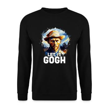 Lass es Gogh Vincent van Gogh lustiger Van GoghKun - Unisex Pullover - Schwarz - Vorne - Alina (178cm) & Michal (187cm)