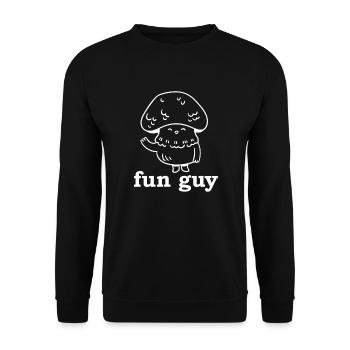 Fun Guy Funny Pilzpilze Männer Ich bin ein Funglie - Unisex Pullover - Schwarz - Vorne - Alina (178cm) & Michal (187cm)