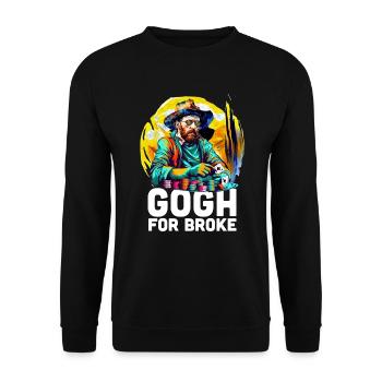Gogh für gebrochene Glücksspielkarten Vincent van - Unisex Pullover - Schwarz - Vorne - Alina (178cm) & Michal (187cm)