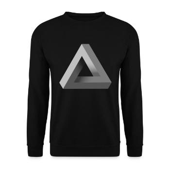 Dreieck Illusion Architekt optische Iraxis - Unisex Pullover - Schwarz - Vorne - Alina (178cm) & Michal (187cm)