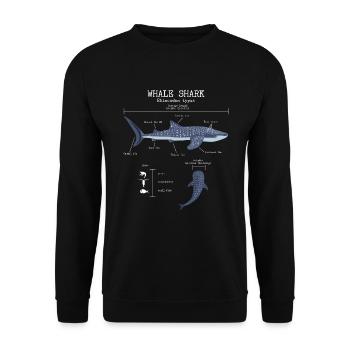 Whale Hai Anatomie Männer Kinderkinder Whale Hai - Unisex Pullover - Schwarz - Vorne - Alina (178cm) & Michal (187cm)