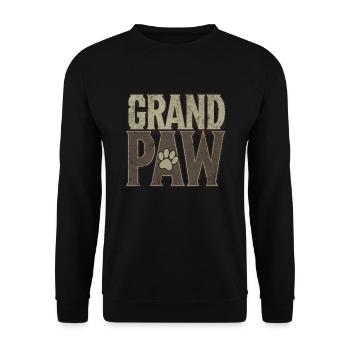 Opaw Funny Dog Opa Geschenk Opaw - Unisex Pullover - Schwarz - Vorne - Alina (178cm) & Michal (187cm)