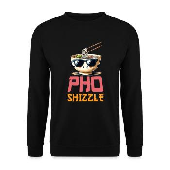 Pho Shizzle Pho sicher liebe vietnamesisches Essen - Unisex Pullover - Schwarz - Vorne - Alina (178cm) & Michal (187cm)