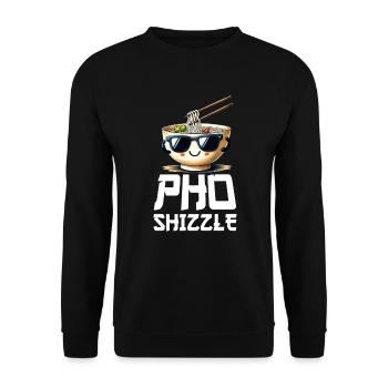 Pho Shizzle Pho sicher liebe vietnamesisches Essen - Unisex Pullover - Schwarz - Vorne - Alina (178cm) & Michal (187cm)