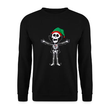Röntgen-Elf Kids Röntgen-Tech Radiologie Weihnacht - Unisex Pullover - Schwarz - Vorne - Alina (178cm) & Michal (187cm)