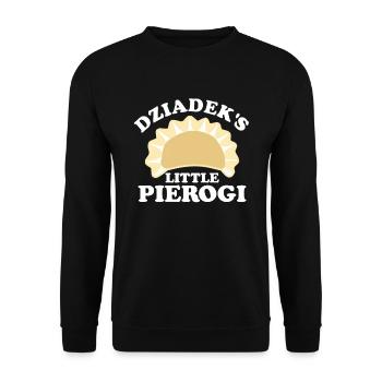 Dziadeks Little Pierogi Polnische Enkelpierogi - Unisex Pullover - Schwarz - Vorne - Alina (178cm) & Michal (187cm)