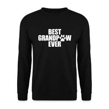 Bester Opaw aller Vatertags Geschenkhund Opa - Unisex Pullover - Schwarz - Vorne - Alina (178cm) & Michal (187cm)