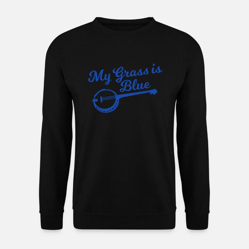 Mein Gras ist Blue Banjo -Spieler Banjo Bluegrass - Unisex Pullover - Schwarz