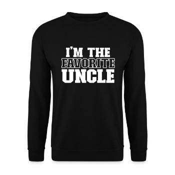 Ich bin der Lieblings -Onkel bester Onkel aller Ze - Unisex Pullover - Schwarz - Vorne - Alina (178cm) & Michal (187cm)