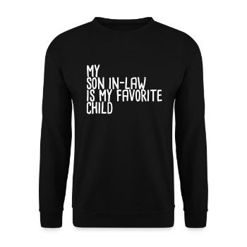 Mein Schwiegersohn ist mein Lieblingskindlustiger - Unisex Pullover - Schwarz - Vorne - Alina (178cm) & Michal (187cm)