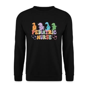 Pädiatrische Krankenschwestern Krankenschwestern W - Unisex Pullover - Schwarz - Vorne - Alina (178cm) & Michal (187cm)