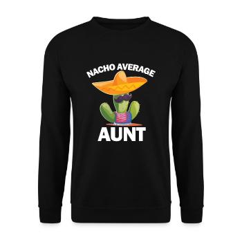 Nacho durchschnittlicher Tante Cinco de Mayo Nacho - Unisex Pullover - Schwarz - Vorne - Alina (178cm) & Michal (187cm)