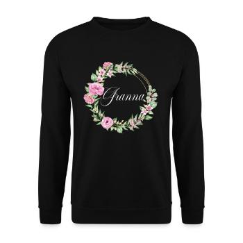 Granna Frauen Muttertag Oma Granna - Unisex Pullover - Schwarz - Vorne - Alina (178cm) & Michal (187cm)