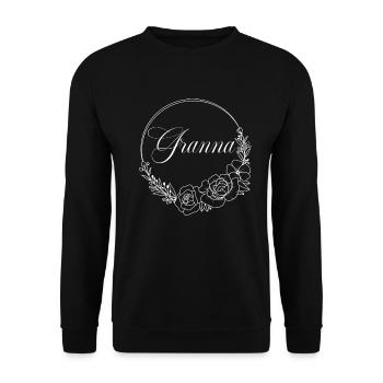 Granna Frauen Muttertag Oma Granna - Unisex Pullover - Schwarz - Vorne - Alina (178cm) & Michal (187cm)