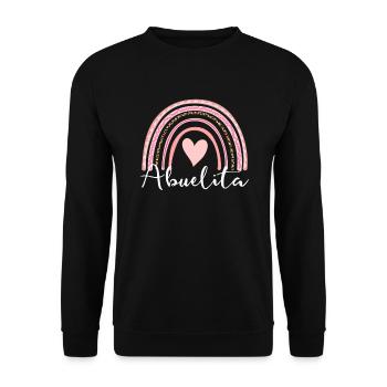 Abuelita Mexikanische Oma zum Muttertag der Frauen - Unisex Pullover - Schwarz - Vorne - Alina (178cm) & Michal (187cm)
