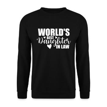 Die beste Schwiegertochter der Welt - Unisex Pullover - Schwarz - Vorne - Alina (178cm) & Michal (187cm)