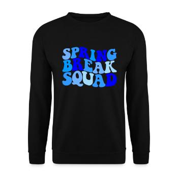 Spring Break Squad Herren Spring Break 2025 - Unisex Pullover - Schwarz - Vorne - Alina (178cm) & Michal (187cm)