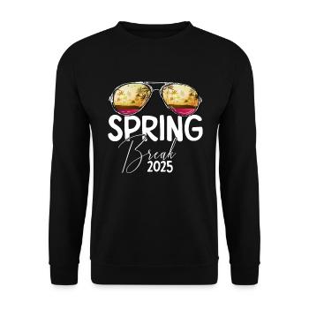 Frühlingsferien 2025 Retro-Frühlingsferien - Unisex Pullover - Schwarz - Vorne - Alina (178cm) & Michal (187cm)