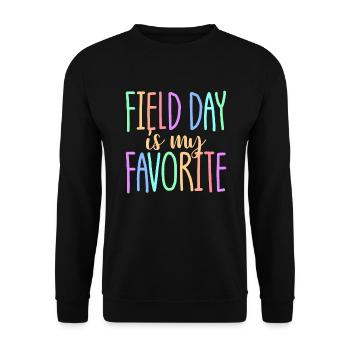 Field Day ist mein Lieblingslehrer für Schülerkind - Unisex Pullover - Schwarz - Vorne - Alina (178cm) & Michal (187cm)