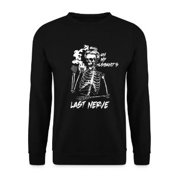 Über das letzte Nervenskelett meines Mannes, das K - Unisex Pullover - Schwarz - Vorne - Alina (178cm) & Michal (187cm)