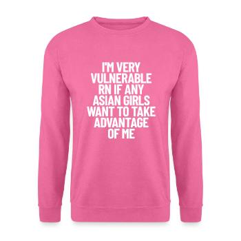 Ich bin ein sehr verletzlicher RN - Unisex Pullover - Pink - Vorne