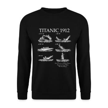 Titanic 1912 Titanic Untergehende Titanic - Unisex Pullover - Schwarz - Vorne - Alina (178cm) & Michal (187cm)