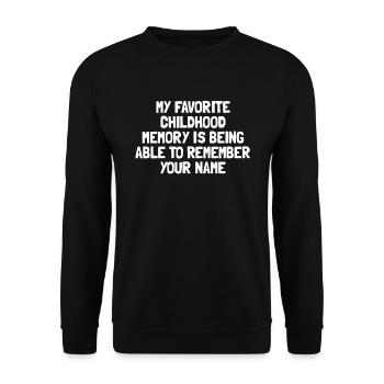 Geburtstag eines alten Mannes. Merken Sie sich Ihr - Unisex Pullover - Schwarz - Vorne - Alina (178cm) & Michal (187cm)