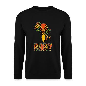 Afrikanisches Baby Schwarzes Erbe Schwarze Geschic - Unisex Pullover - Schwarz - Vorne - Alina (178cm) & Michal (187cm)