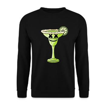 X Eyes Margarita Cinco de Mayo Lustige Margarita - Unisex Pullover - Schwarz - Vorne - Alina (178cm) & Michal (187cm)