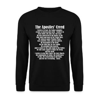 Apostolisches Glaubensbekenntnis Christlich-Kathol - Unisex Pullover - Schwarz - Vorne - Alina (178cm) & Michal (187cm)