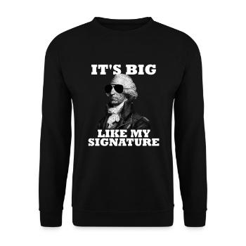Es ist so groß wie meine Signatur AP US History Ha - Unisex Pullover - Schwarz - Vorne - Alina (178cm) & Michal (187cm)
